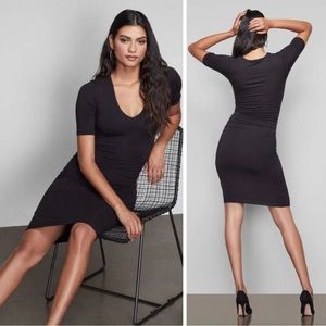 Good American The Low Down Mini Dress Black - NEW